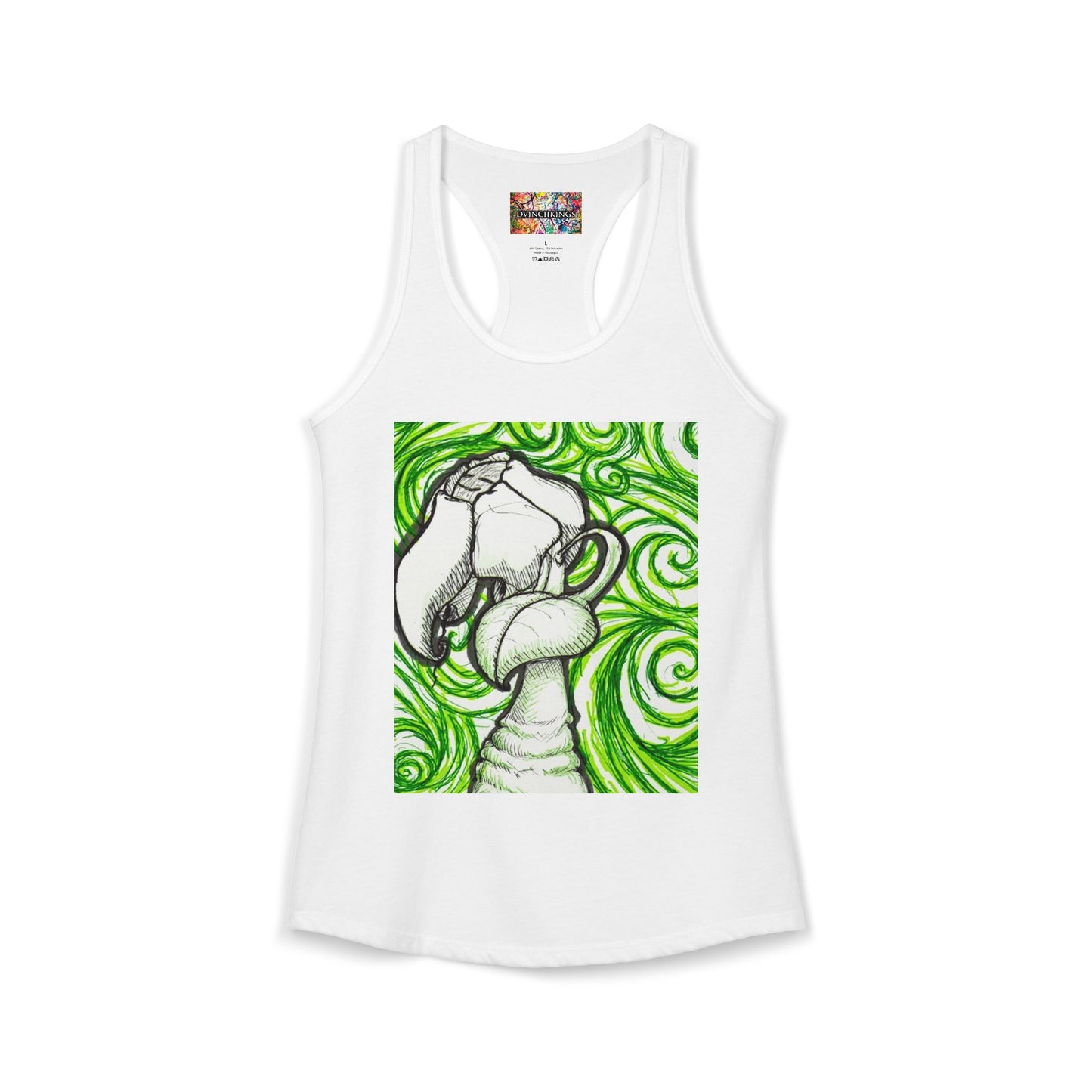 Lime Flower Dreams Women's Racerback Tank