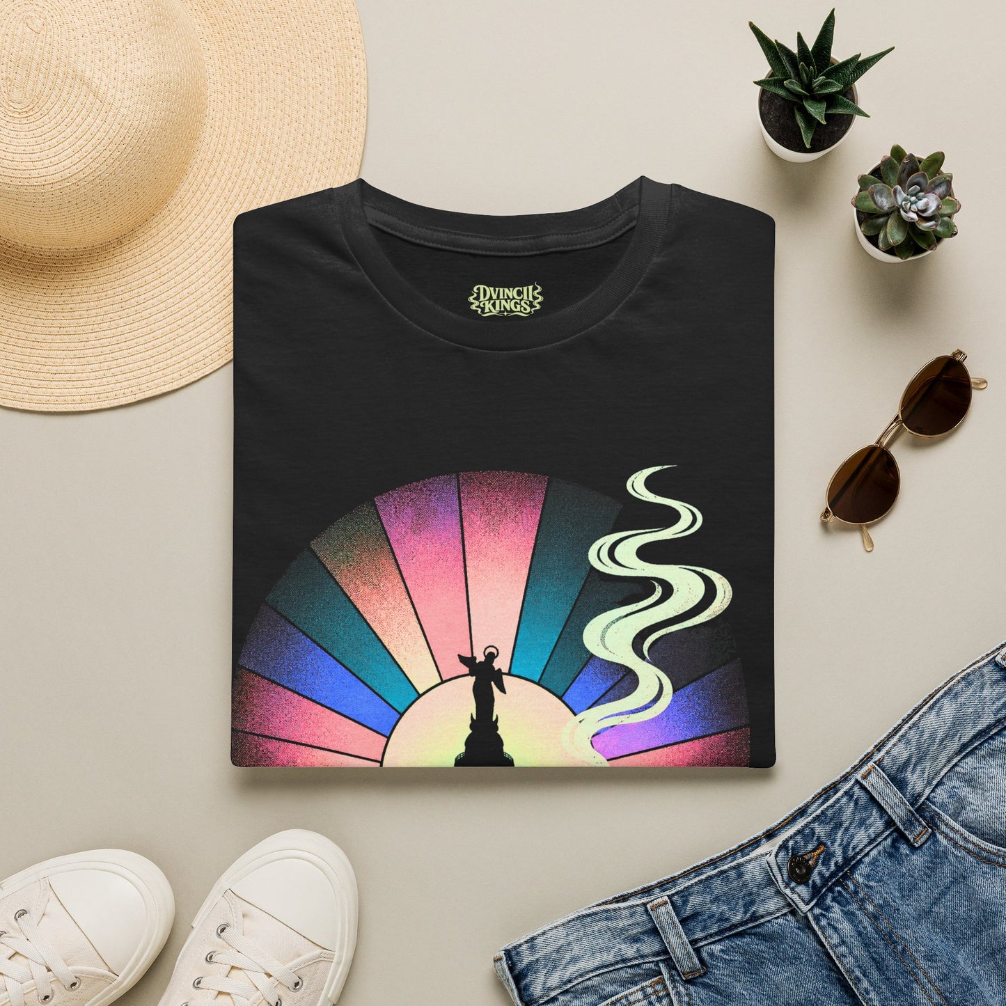 High AF T-Shirt Retro Quito Ecuador Sunset Smoking Silhouette
