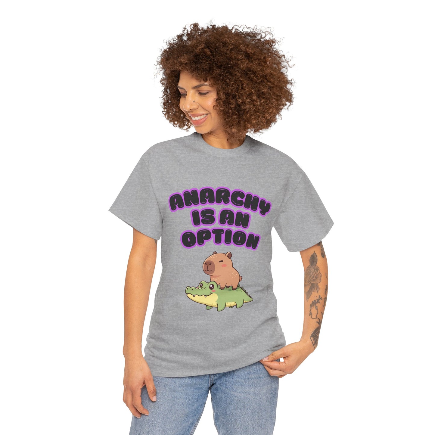 Anarchy Is An Option / Capy n Croc T Shirt