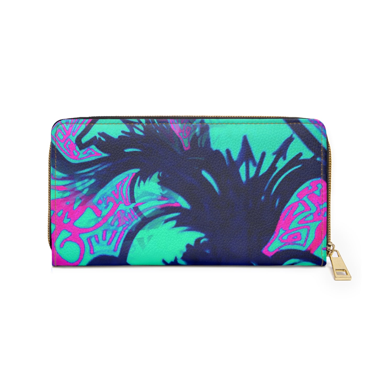 Magenta n Teal DVINCIIKINGS Zipper Wallet