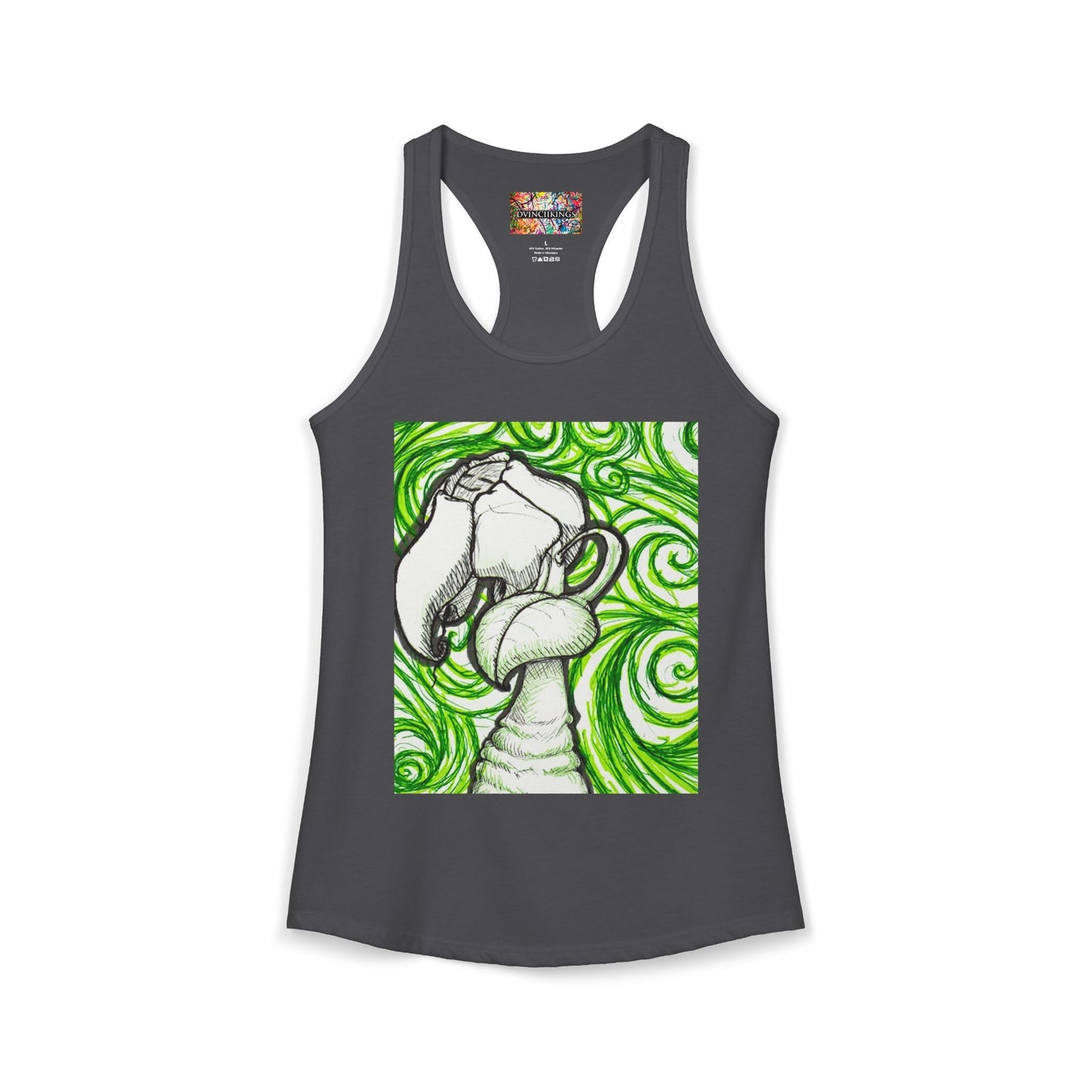Lime Flower Dreams Women's Racerback Tank