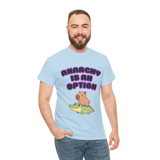 Anarchy Is An Option / Capy n Croc T Shirt