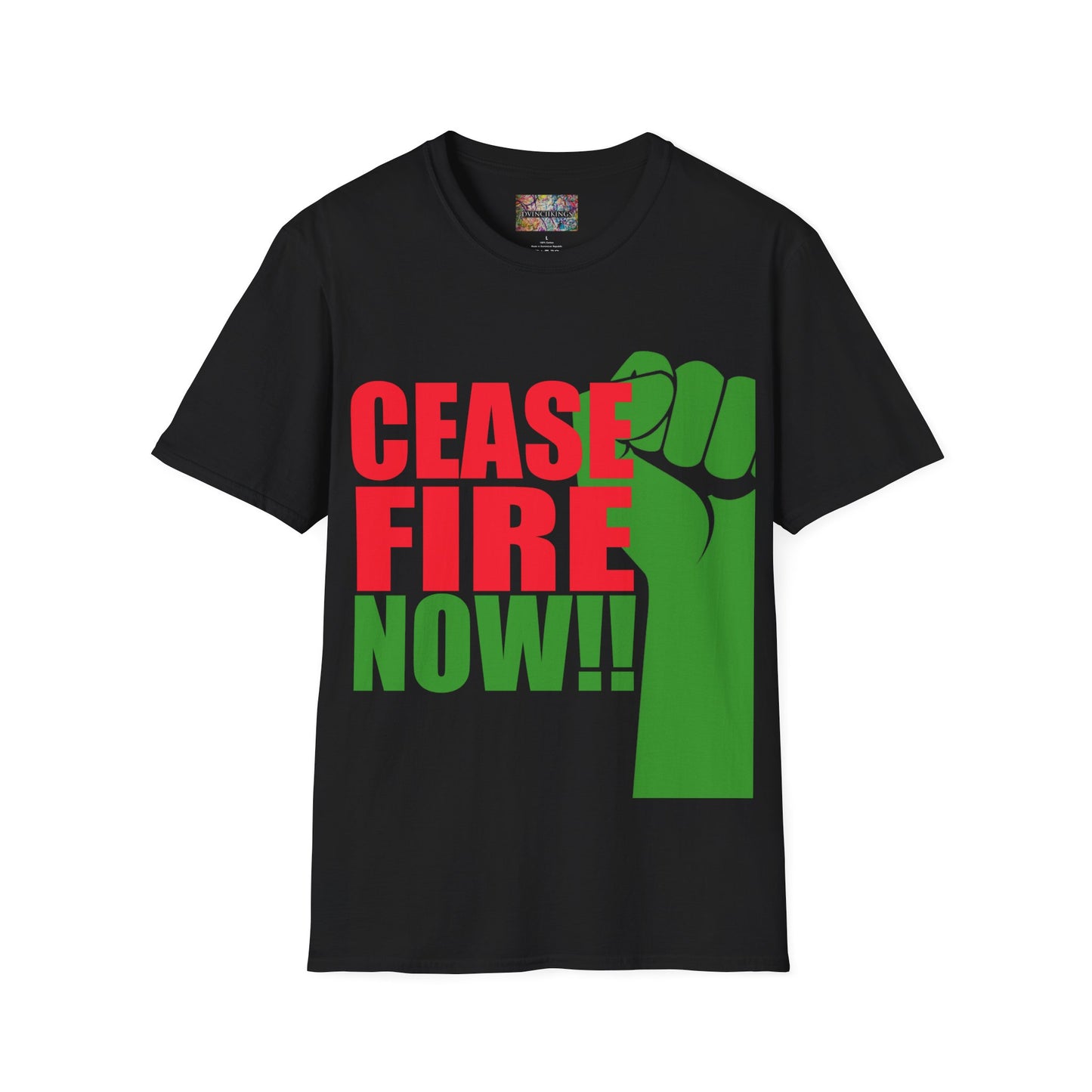 "CEASEFIRE NOW!!" Unisex Softstyle T