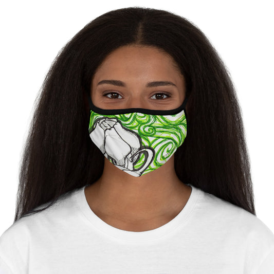 "Thck Flwr Flw" Fitted Polyester Face Mask