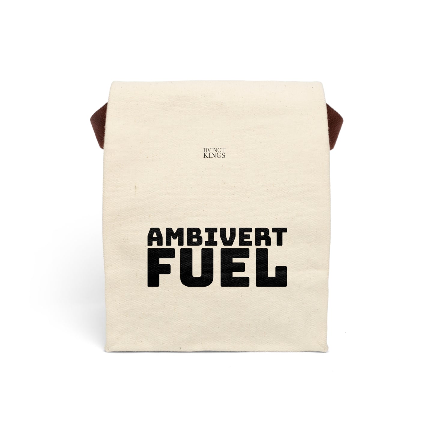 "Ambivert Fuel" Canvas Lunch Bag With Strap