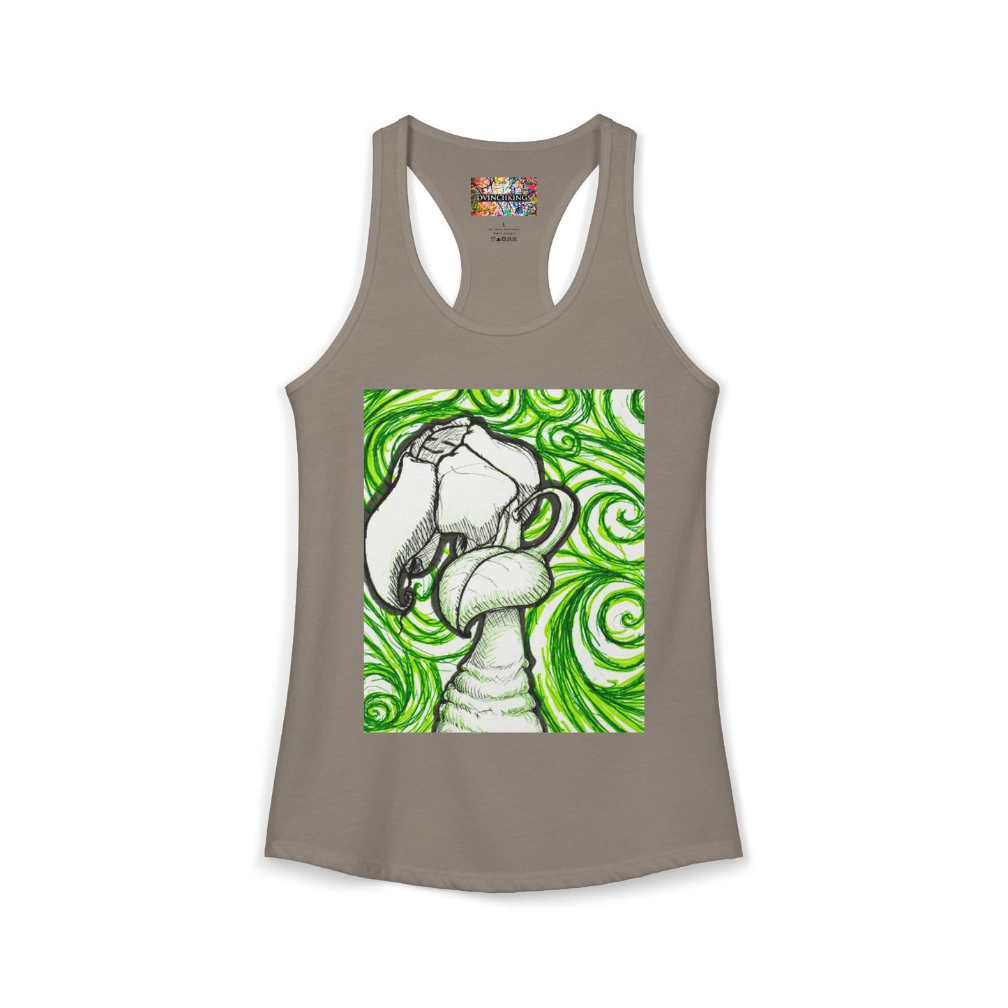 Lime Flower Dreams Women's Racerback Tank