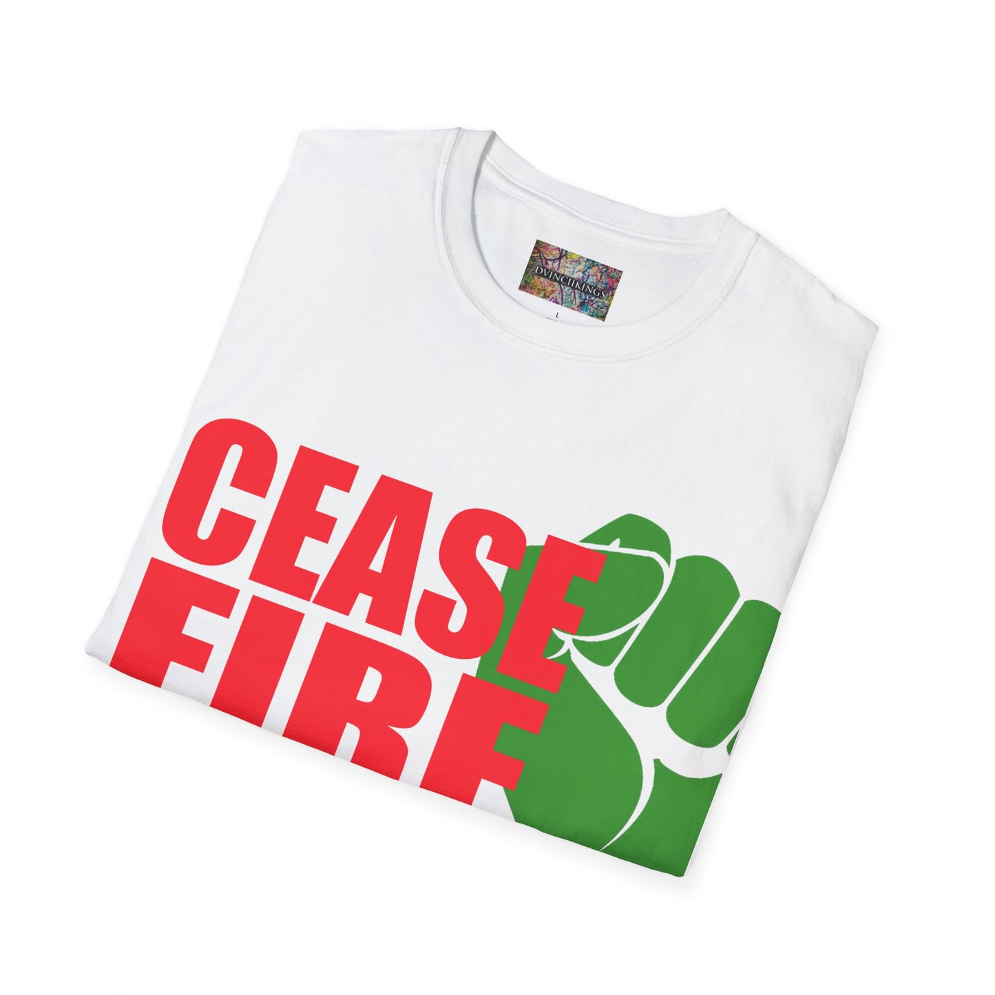 "CEASEFIRE NOW!!" Unisex Softstyle T