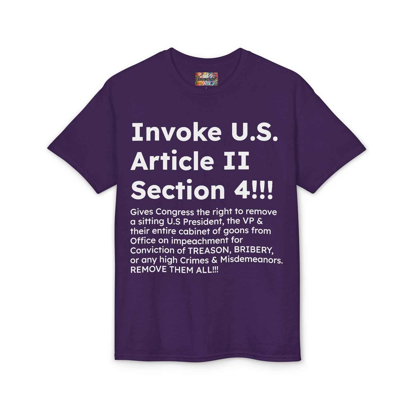 Invoke U.S. Article II Section 4 T-Shirt