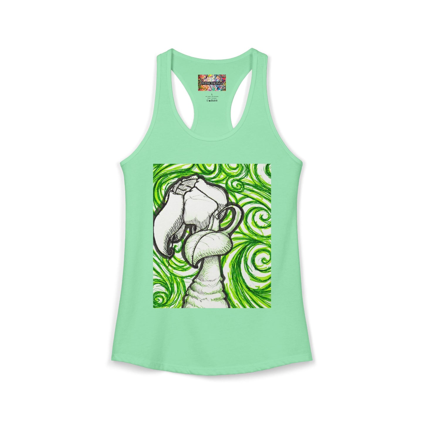 Lime Flower Dreams Women's Racerback Tank