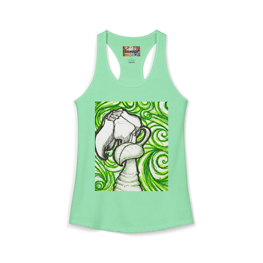 Lime Flower Dreams Women's Racerback Tank