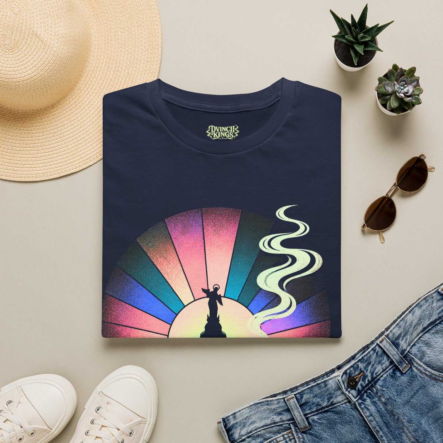 High AF T-Shirt Retro Quito Ecuador Sunset Smoking Silhouette