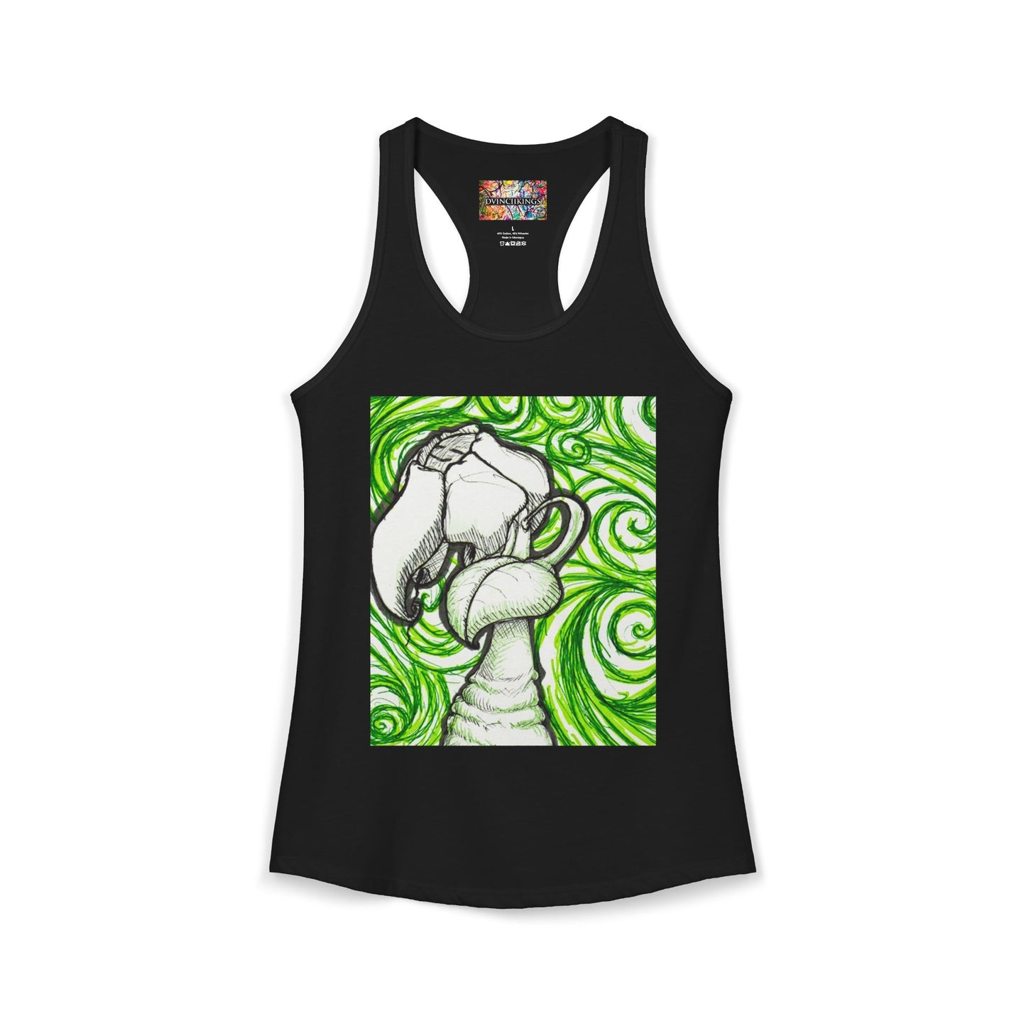 Lime Flower Dreams Women's Racerback Tank