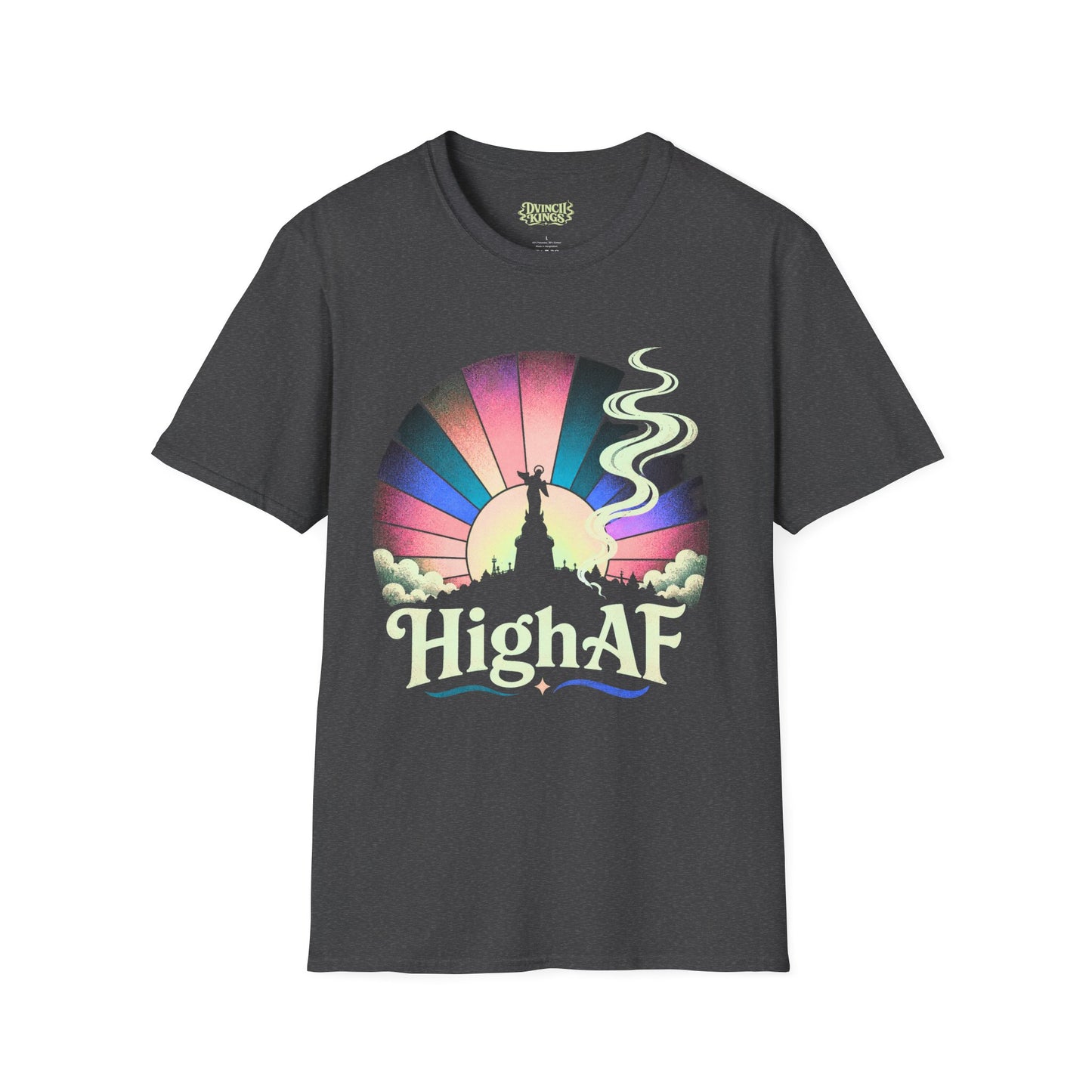 High AF T-Shirt Retro Quito Ecuador Sunset Smoking Silhouette