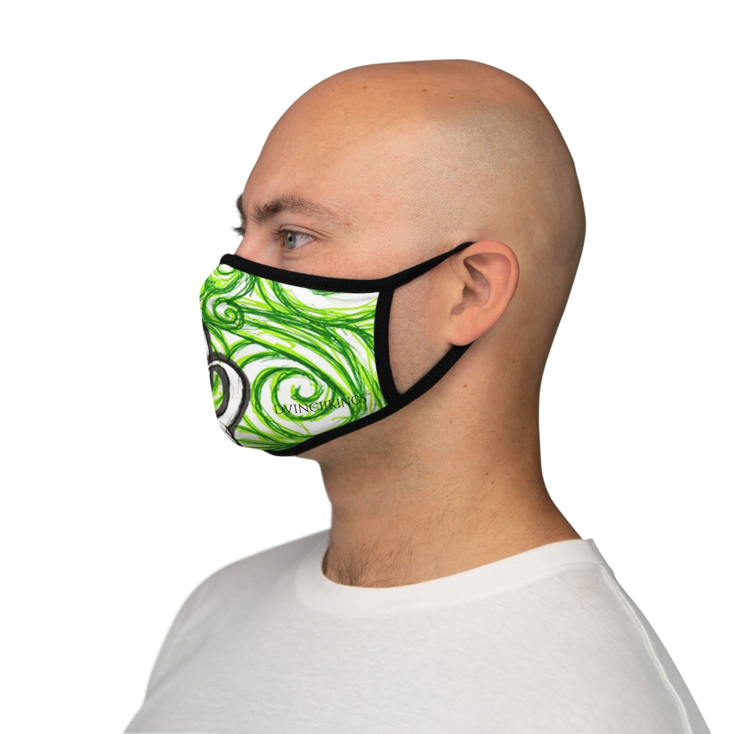 "Thck Flwr Flw" Fitted Polyester Face Mask