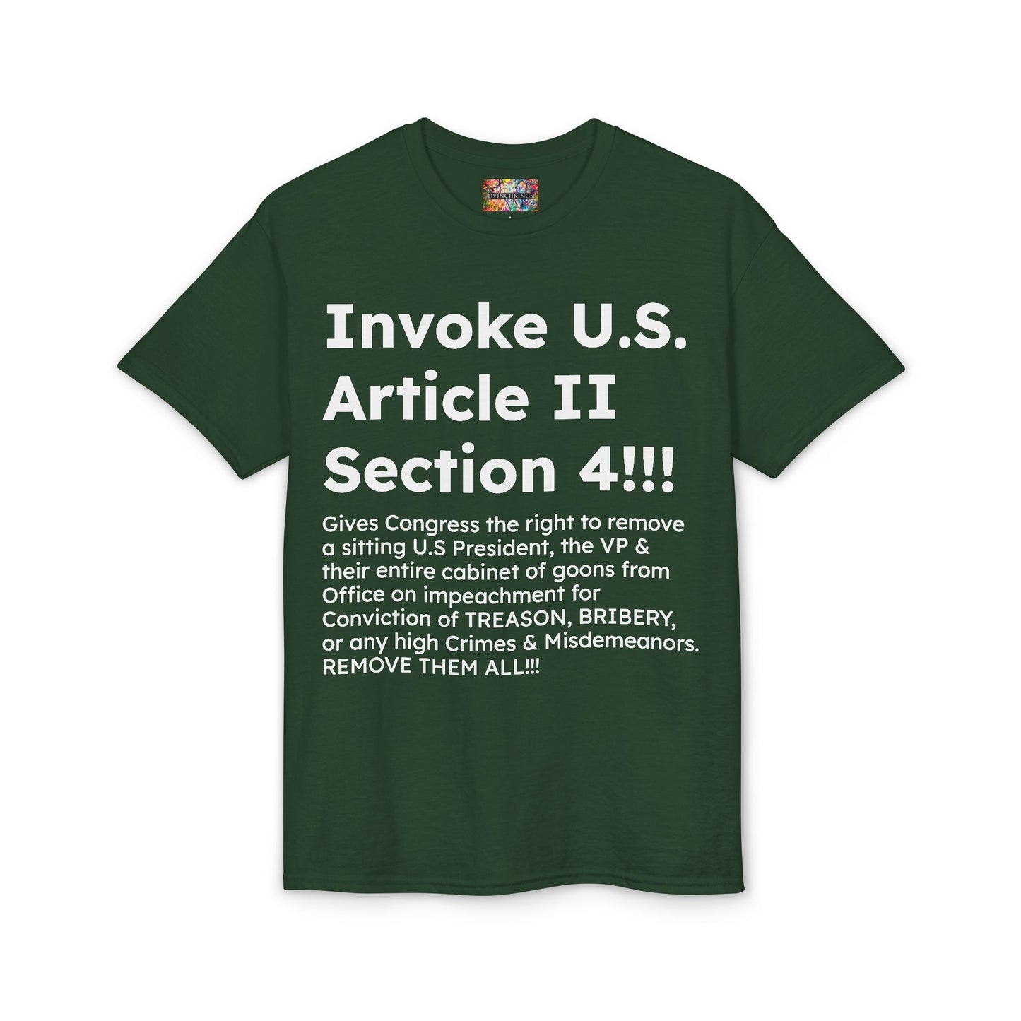 Invoke U.S. Article II Section 4 T-Shirt