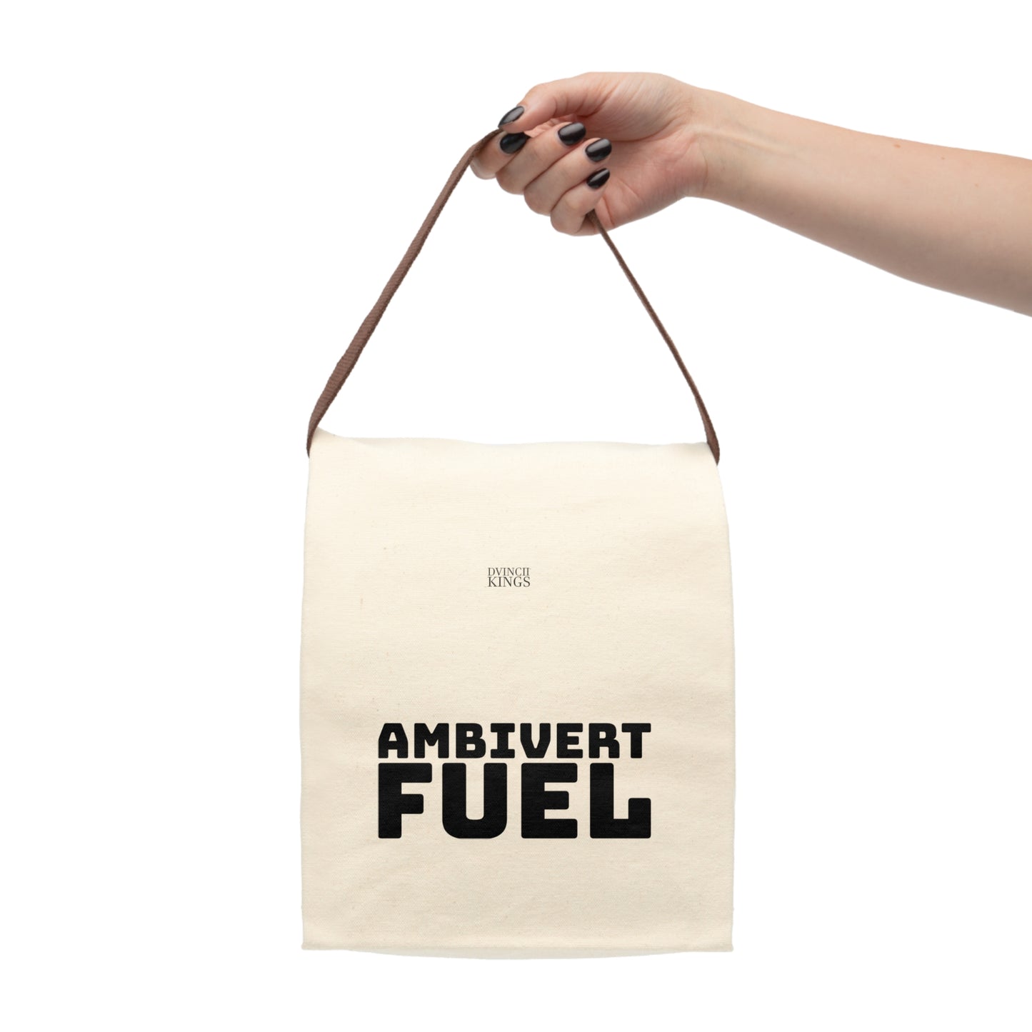 "Ambivert Fuel" Canvas Lunch Bag With Strap