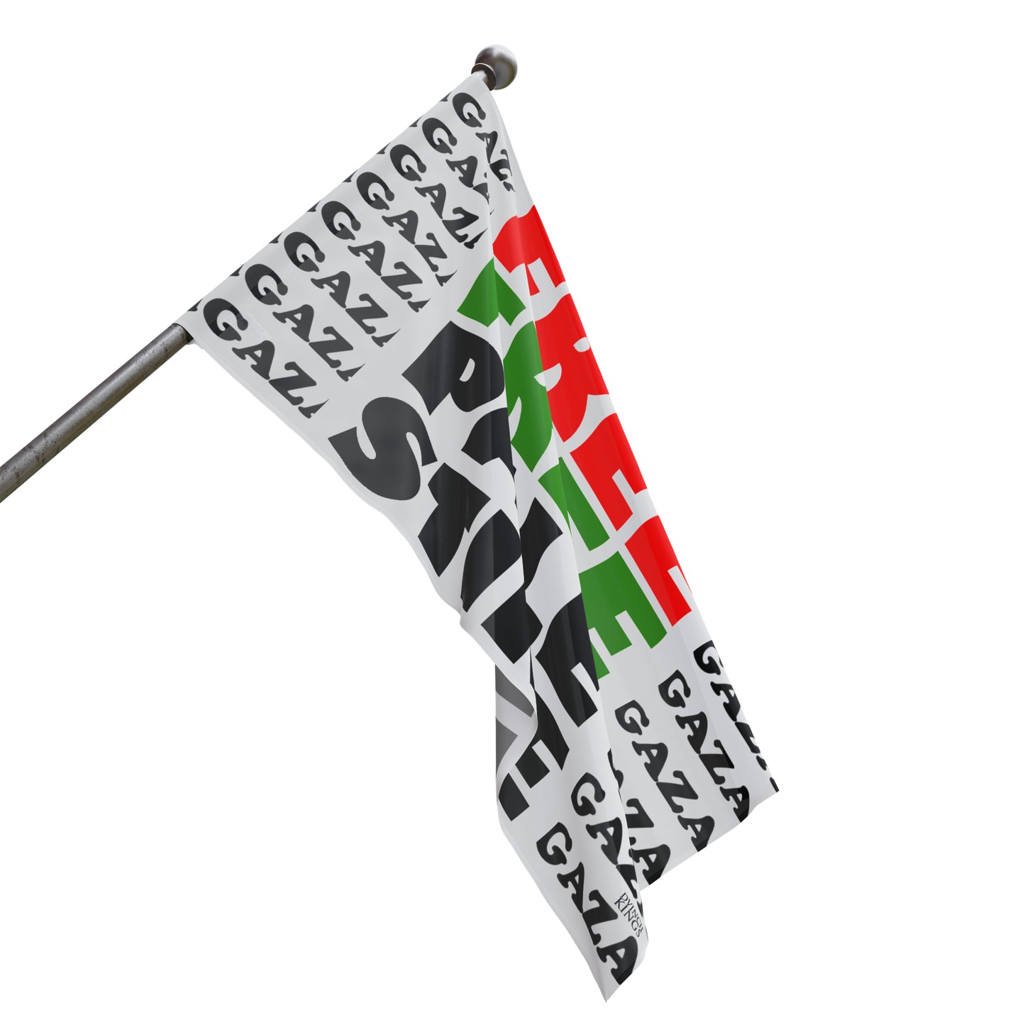 AP25 - "FREE FREE PALESTINE" Pro-Palestinian Flag