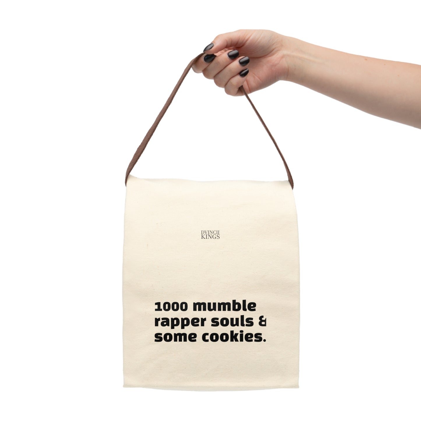 "1000 mumble rapper Souls & Cookies" Canvas Lunch Bag With Strap