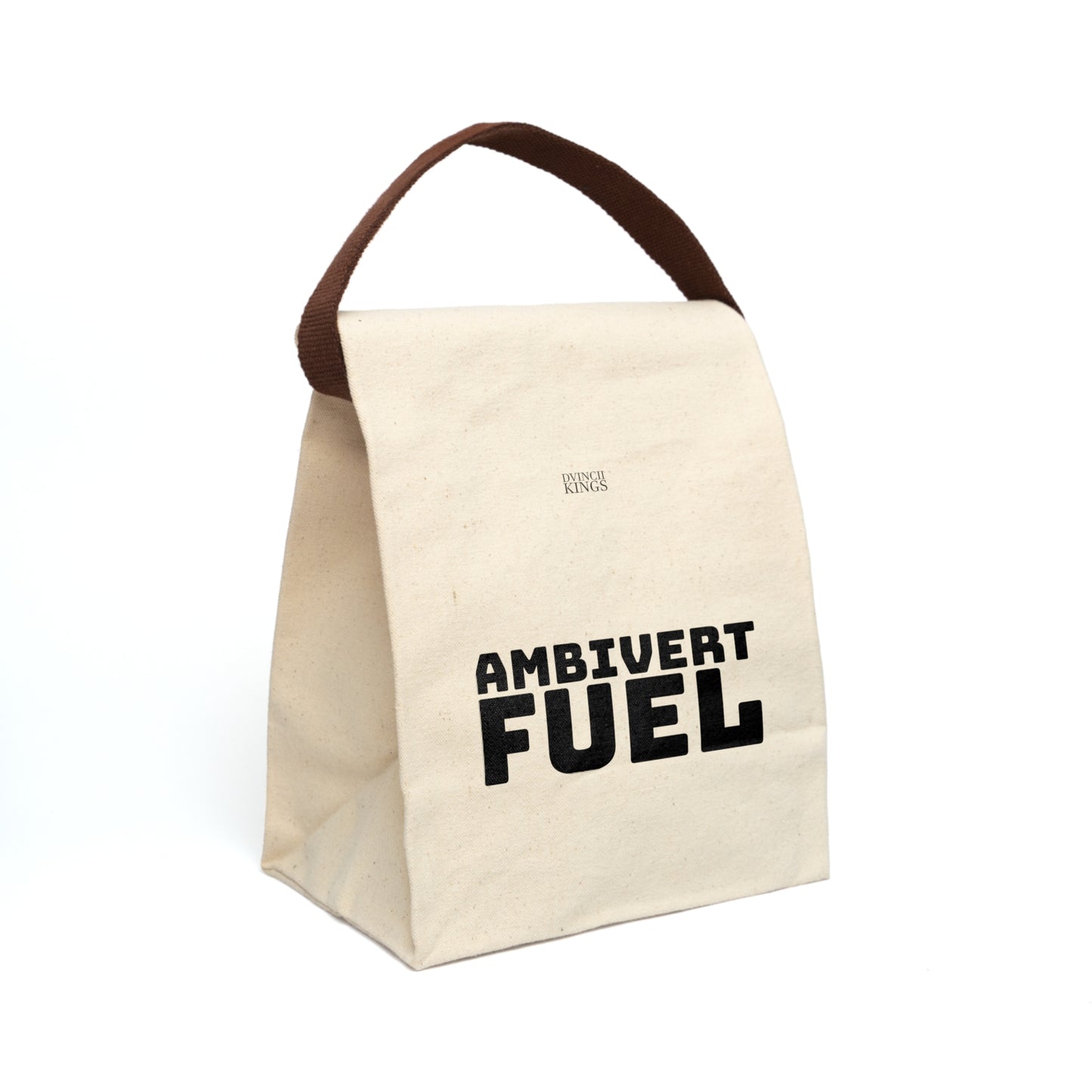 "Ambivert Fuel" Canvas Lunch Bag With Strap