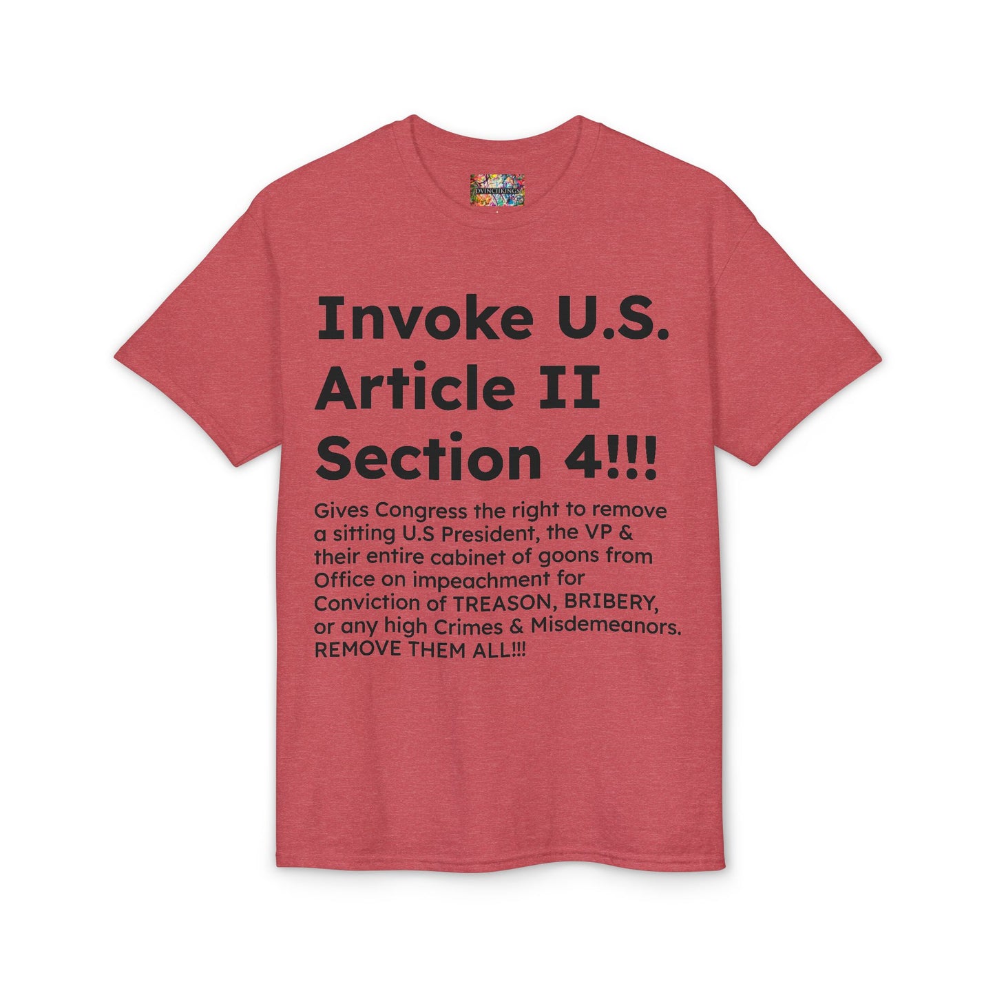 Invoke U.S. Article II Section 4 T-Shirt