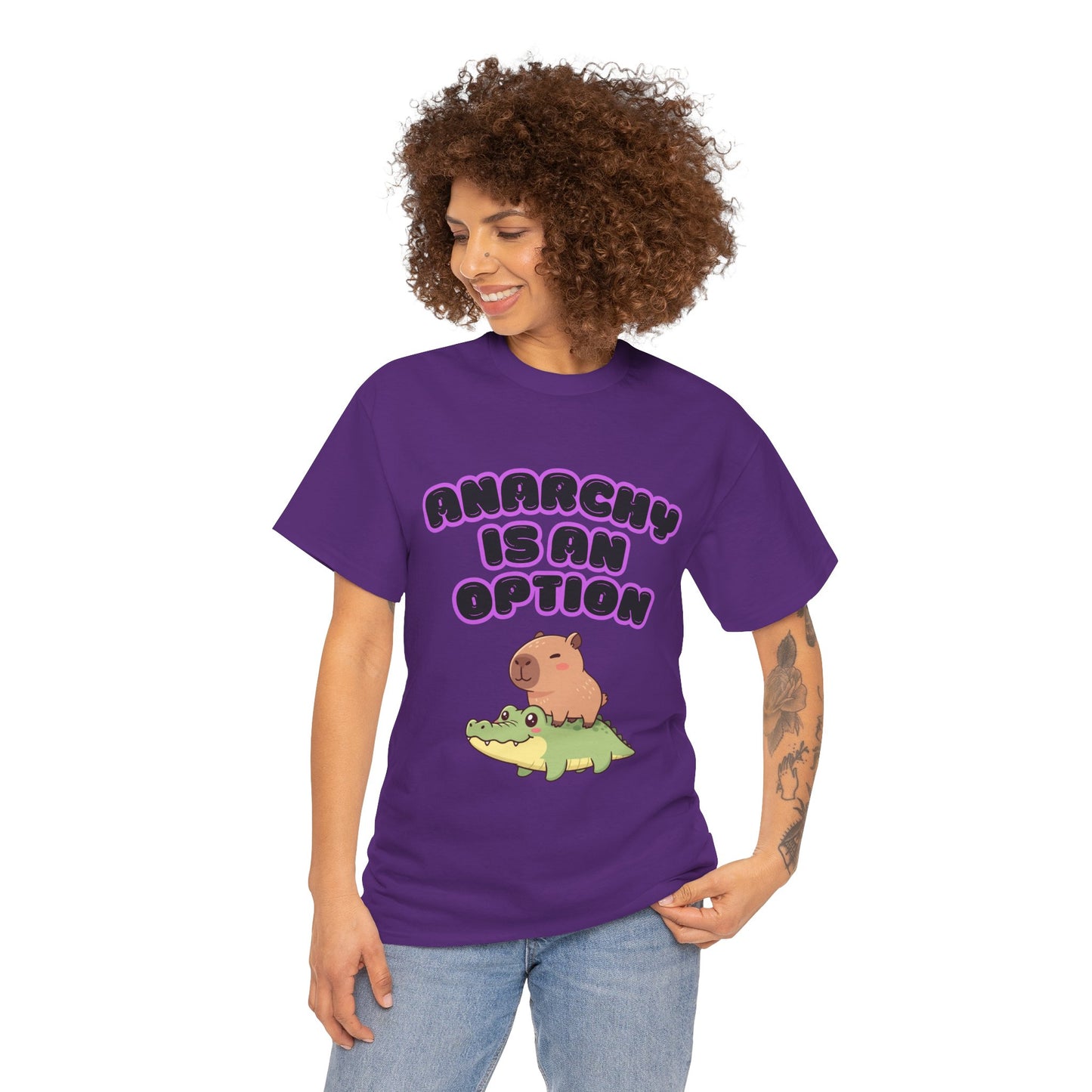 Anarchy Is An Option / Capy n Croc T Shirt