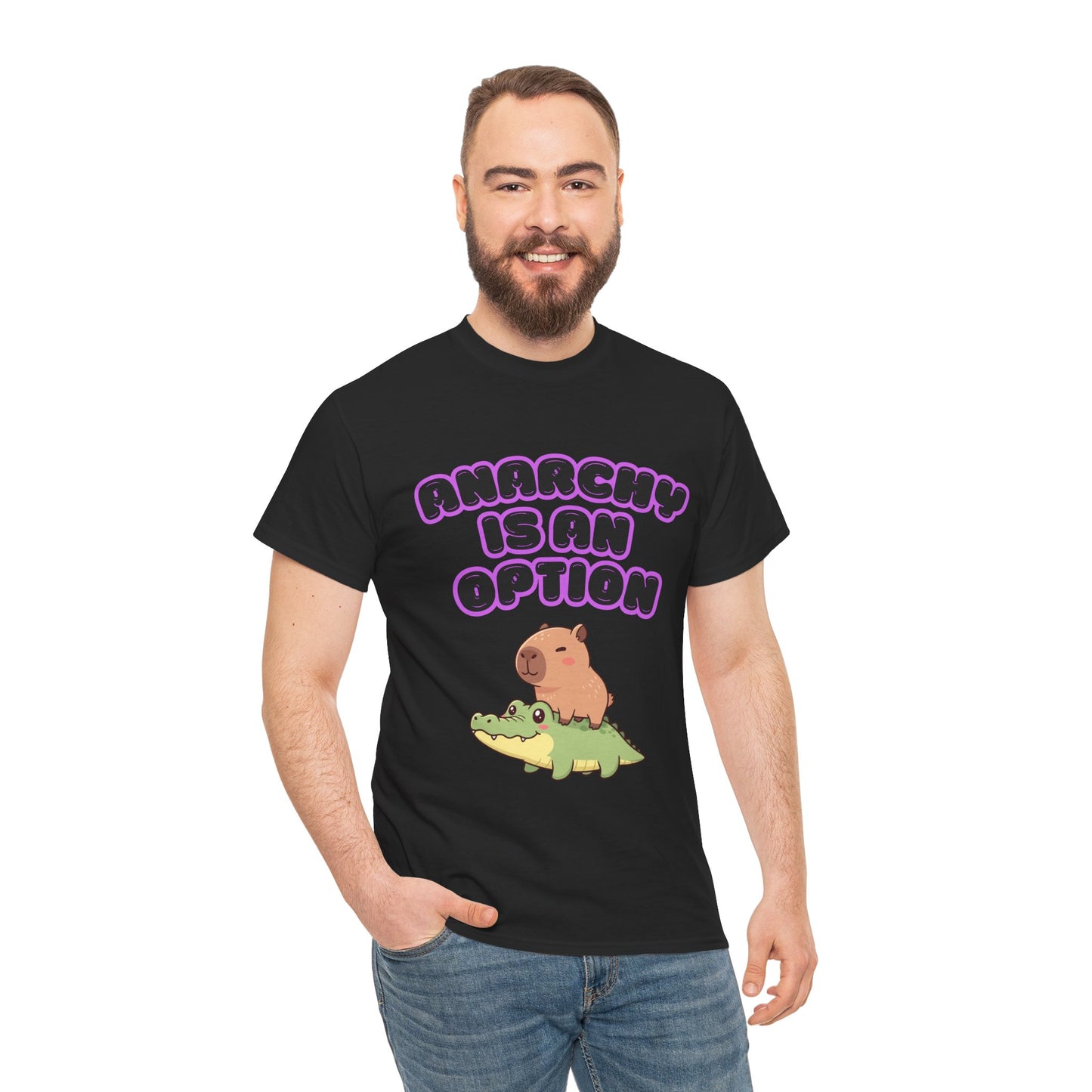 Anarchy Is An Option / Capy n Croc T Shirt