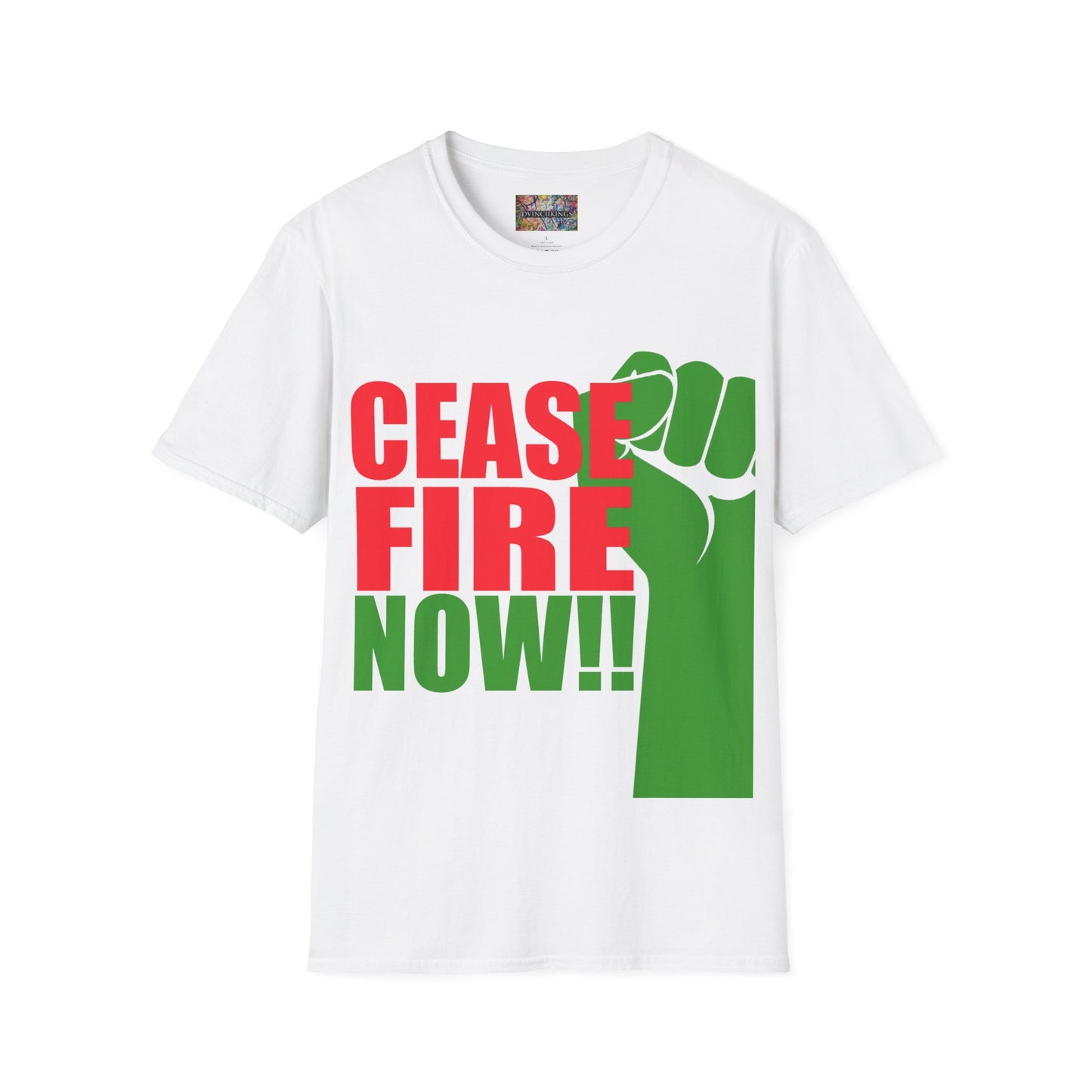 "CEASEFIRE NOW!!" Unisex Softstyle T